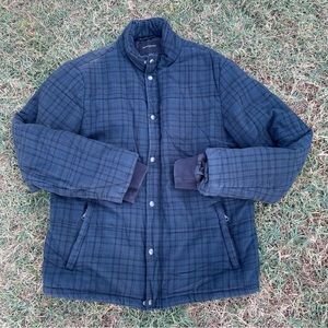 Banana Republic Mens patterned Puffer Jacket size large preowned outdoor autumn